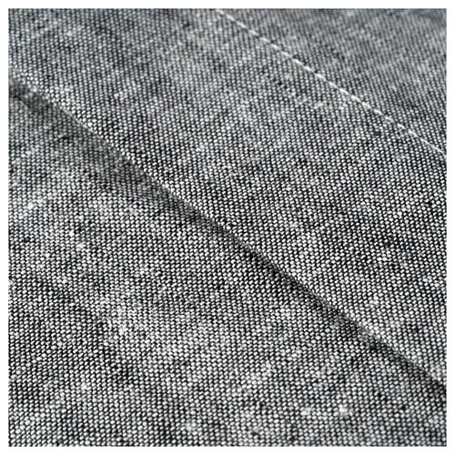 Chemise clergy lin coton gris manches longues Cococler 4