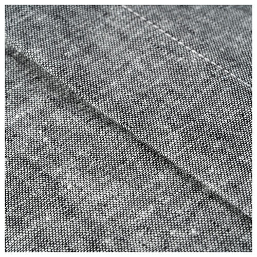 Camicia clergy lino cotone grigio manica lunga Cococler 5