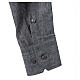 Camicia clergy lino cotone grigio manica lunga Cococler s3