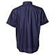 Blue short sleeves clergy shirt, cotton and polyester Cococler s2