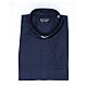 Blue short sleeves clergy shirt, cotton and polyester Cococler s4