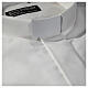Clergy shirt with long sleeves, easy to iron, white mixed cotton Cococler s2