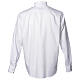 Clergy shirt with long sleeves, easy to iron, white mixed cotton Cococler s8