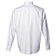 Camisa clergy sacerdote Manga Larga Planchado Fácil diagonal mixto algodón blanco Cococler s2