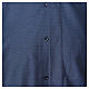 Clergy shirt with long sleeves in blue cotton and polyester Cococler s4