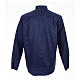 Collarhemd aus Jacquardstoff in der Farbe Blau mit Langarm Cococler s2