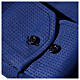 Chemise clergy jacquard bleu manches longues Cococler s7