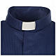 Camicia clergy jacquard blu manica lunga Cococler s3