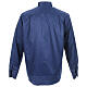 Long sleeve tab collar shirt, blue jacquard Cococler s8