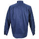 Long sleeve tab collar shirt, blue jacquard Cococler s10