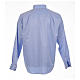 Collarhemd aus Jacquardstoff in der Farbe Himmelblau mit Langarm Cococler s2