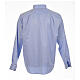 Collarhemd aus Jacquardstoff in der Farbe Himmelblau mit Langarm Cococler s7