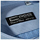 Camicia clergy jacquard celeste manica lunga Cococler s4