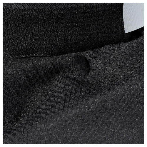 Collarhemd aus Jacquardstoff in der Farbe Schwarz mit Langarm Cococler 4
