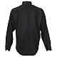 Long sleeve clerical shirt, black jacquard Cococler s2