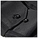 Long sleeve clerical shirt, black jacquard Cococler s5