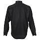 Long sleeve clerical shirt, black jacquard Cococler s7