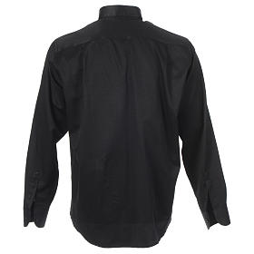 Camicia clergy  jacquard nero manica lunga Cococler