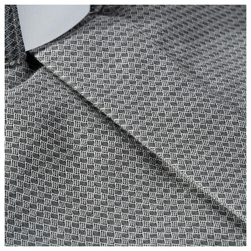Collarhemd aus Jacquardstoff in der Farbe Grau mit Langarm Cococler 4