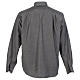 Clerical shirt and collar, grey jacquard, long sleeve Cococler s2