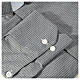 Camisa clergy sacerdote jacquard gris manga larga Cococler s5