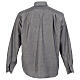 Camicia clergy jacquard grigio manica lunga Cococler s8