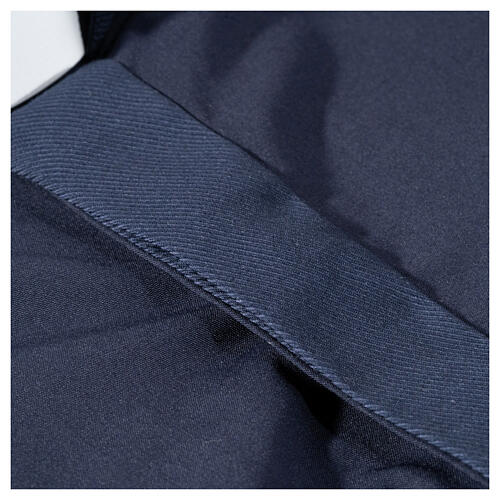 Collarhemd einfarbig mit feinen diagonalen Streifen Farbe Blau Langarm Cococler 4
