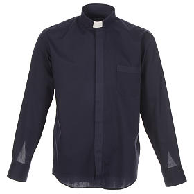 Clergy shirt solid colour and diagonal blue long sleeve Cococler
