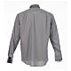 Camisa clergy sacerdote diagonal gris manga larga Cococler s6