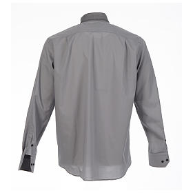 Clergy Shirts and collars: Catholic Clergy shirt solid color and diagonal grey long sleeve Clergy Shirts and collars: Catholic Clergy shirt solid color and diagonal grey long sleeve
