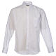 Camisa clergy sacerdote diagonal blanco manga larga Cococler s1
