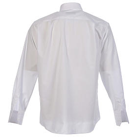 Camicia clergy tinta unita e diagonale bianco manica lunga Cococler