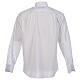 Camicia clergy tinta unita e diagonale bianco manica lunga Cococler s2