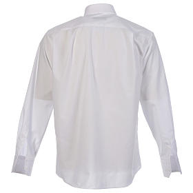 Priest shirt in solid color and diagonal lines white long sleeve