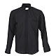 Clergy shirt solid colour and diagonal black long sleeve Cococler s1