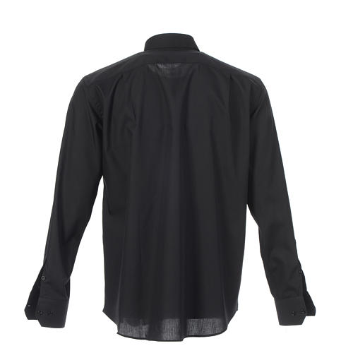 Minister black shirt solid color and diagonal, long sleeve Cococler 2