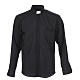 Minister black shirt solid color and diagonal, long sleeve Cococler s1
