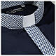 Collarhemd mit Kontrast in der Farbe Blau abgesetzt mit Kreuzmuster Langarm Cococler s2