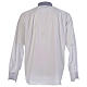 Collarhemd mit Kontrast in der Farbe Weiß abgesetzt mit Kreuzmuster Langarm Cococler s2