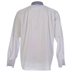 Camicia clergy contrasto croci bianco manica lunga Cococler