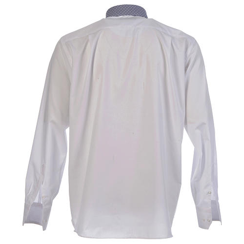 Minister shirt white contrast crosses long sleeve Cococler 2