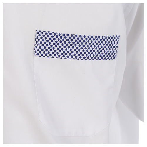 Minister shirt white contrast crosses long sleeve Cococler 4