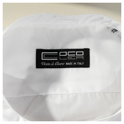 Camisa para hábito talar cuello cubierto manga larga Cococler 3