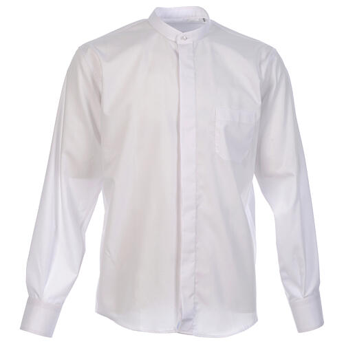 Camisa clergy batina colarinho coberto manga longa Cococler 1