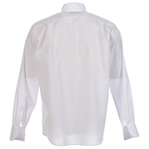 Chemise clergy sous soutane col ouvert manches longues Cococler 6
