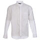 Chemise clergy sous soutane col ouvert manches longues Cococler s1