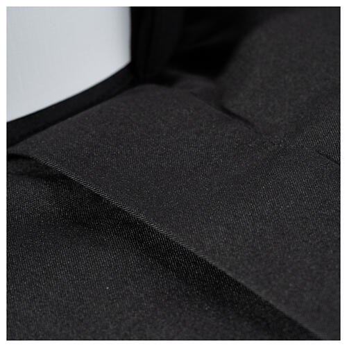 Camicia misto cotone collo romano manica lunga nero Cococler 4
