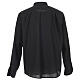 Clergyman Shirt with roman collar, black long sleeves, mixed cotton Cococler s3