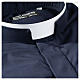 Koszula rzymska kapłańska Granatowa jednolity kolor Długi Rękaw Cococler s2