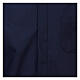 Long sleeved plain blue shirt, roman collar Cococler s2
